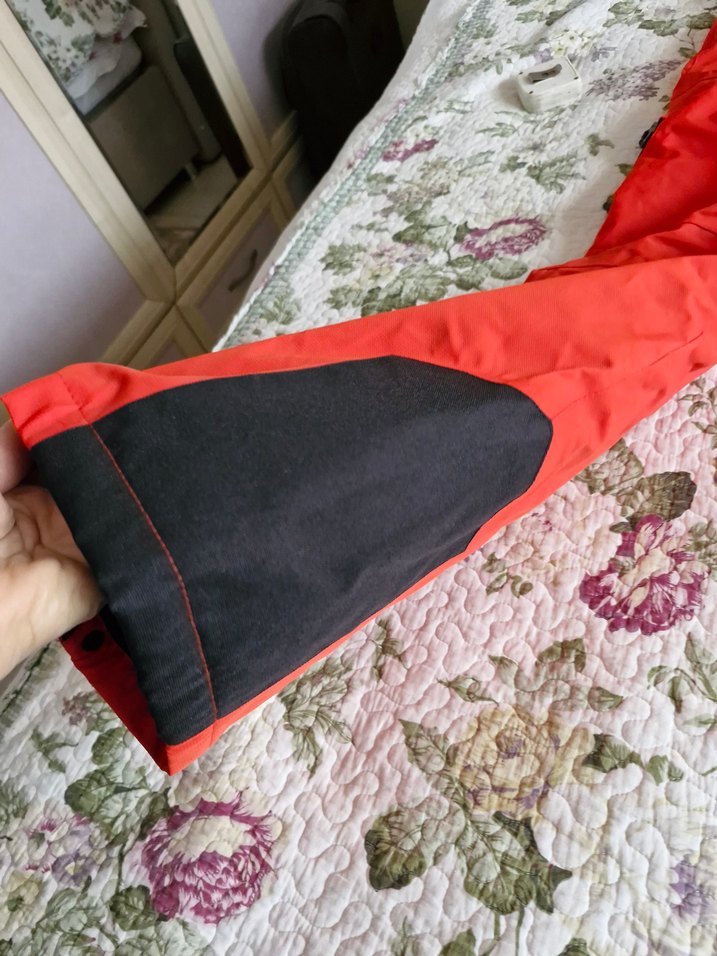 Erkek Kırmızı Fermuarlı Kayak Pantolonu - Görsel 2