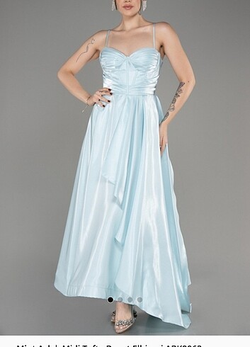42 Beden Mint yeşili midi 