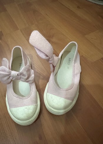 Pembe Fiyonklu Kız Babet Ayakkabı mango - Görsel 2