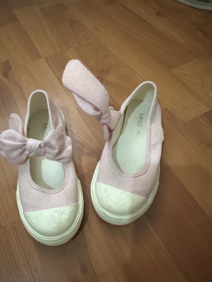 Pembe Fiyonklu Kız Babet Ayakkabı mango - Görsel 2