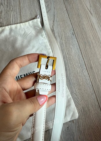 Yves Saint Laurent Beyaz Deri Kadın Kemer