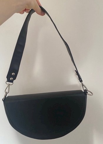 Tokalı Siyah Deri Kadın Çanta - Görsel 6