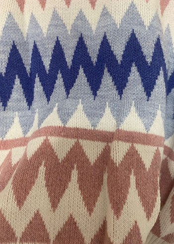 Bohem Tarz Çok Renkli Balıkçı Yaka Kazak - Görsel 2