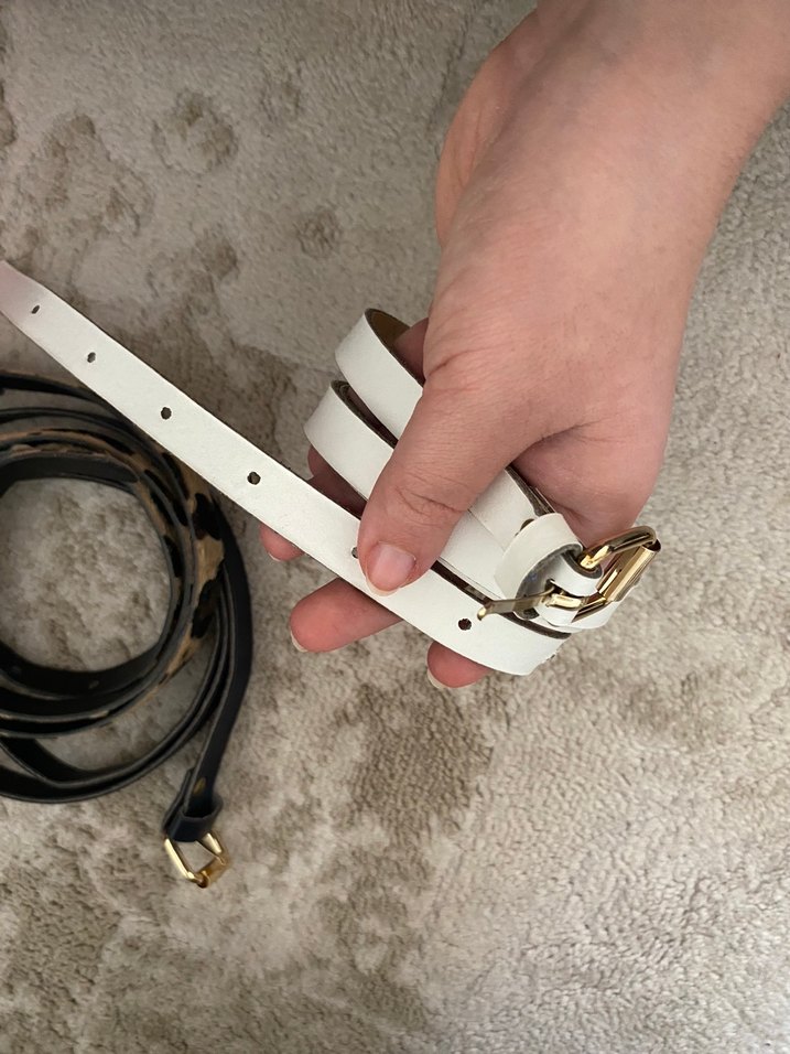 Üçlü Kadın Deri Kemer - Minimalist ve Tokalı - Görsel 2