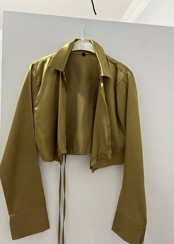 Yağ yeşili Kadın Gömlek - Görsel 4