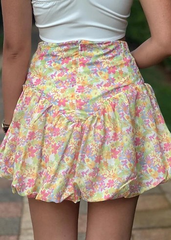 Quzu  Renkli Mini Fırfırlı Etek - Görsel 5