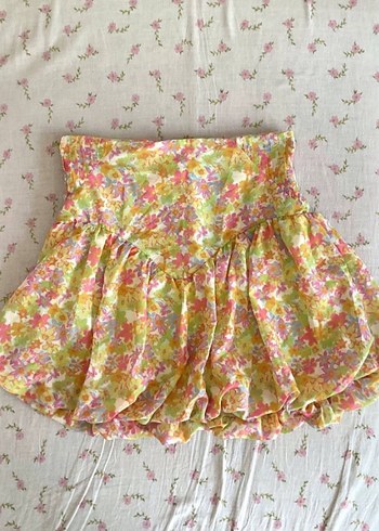 Quzu  Renkli Mini Fırfırlı Etek - Görsel 2