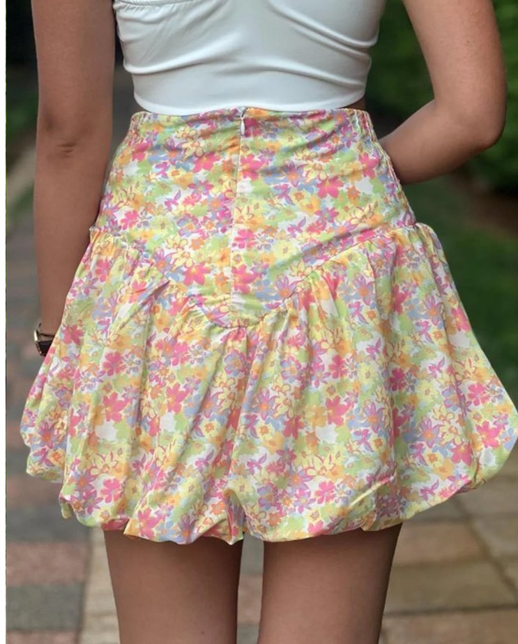 Quzu  Renkli Mini Fırfırlı Etek - Görsel 5