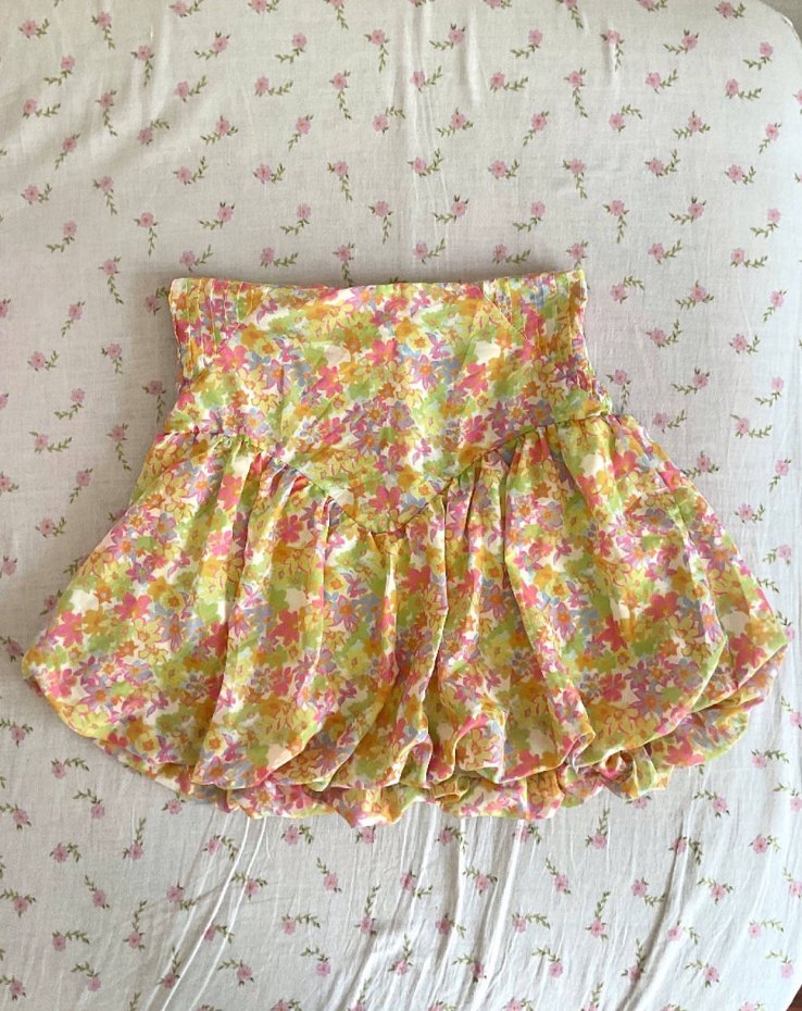 Quzu  Renkli Mini Fırfırlı Etek - Görsel 4