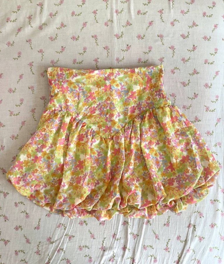 Quzu  Renkli Mini Fırfırlı Etek - Görsel 2