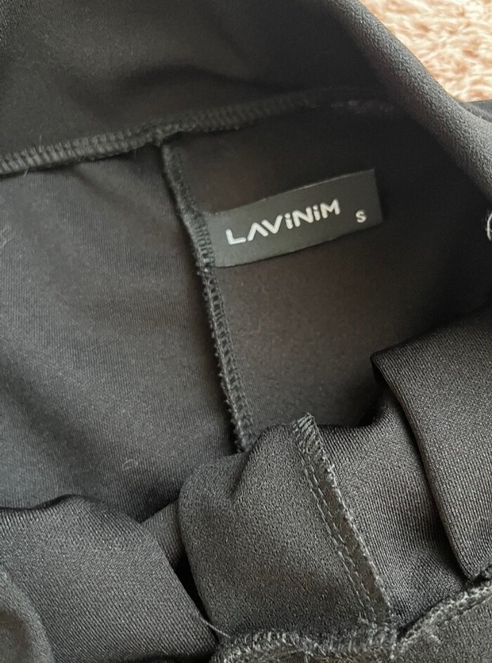 Düz Siyah Kumaş Kadın Pantolon - Görsel 3