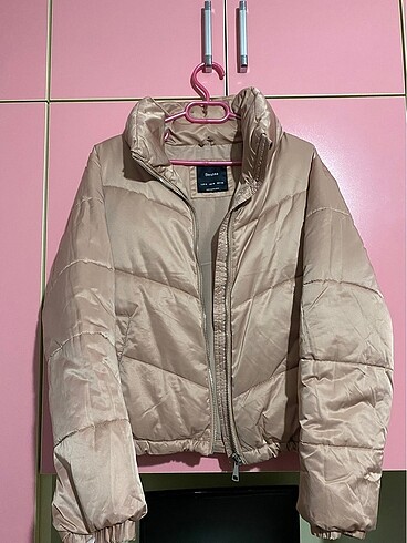 Bershka açık pembe bershka mont
