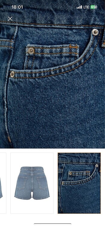 36 Beden lacivert Renk Denim Şort