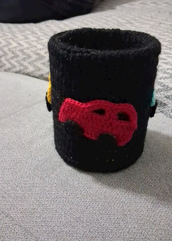 Renkli Örgü kalem kutusu - Görsel 2