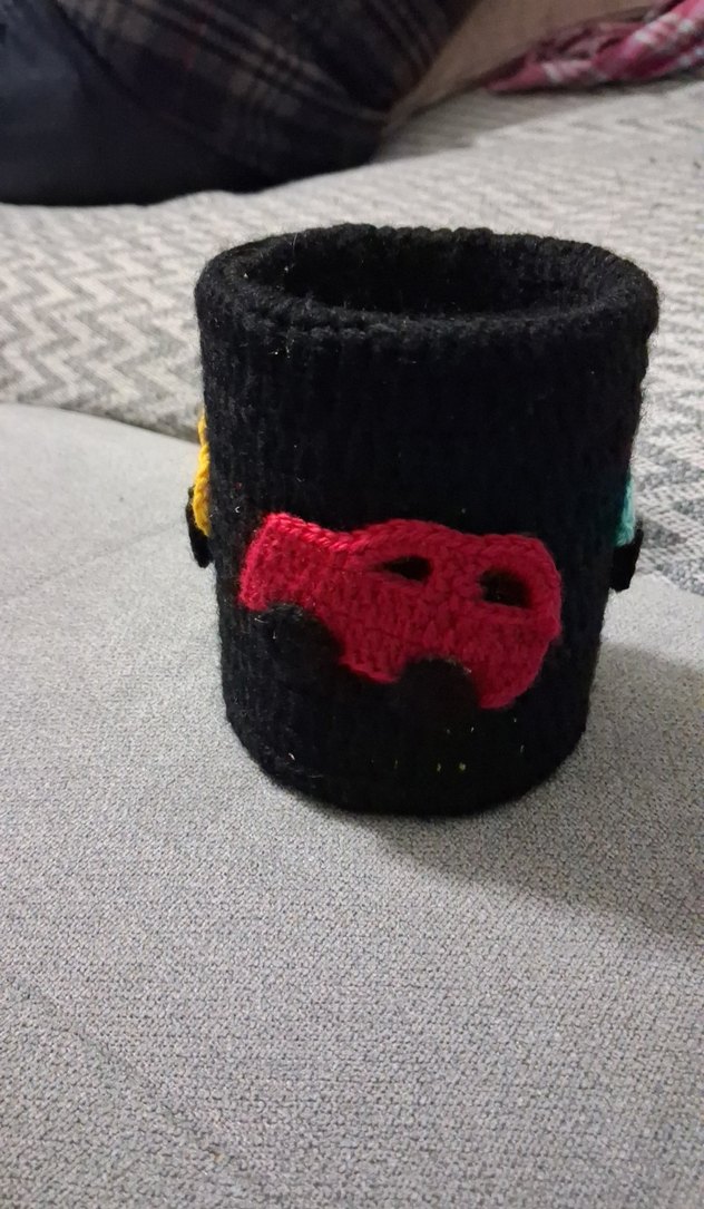 Renkli Örgü kalem kutusu - Görsel 2