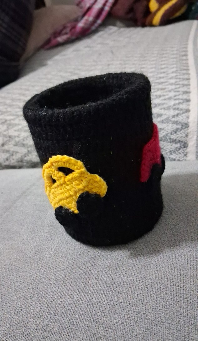 Renkli Örgü kalem kutusu - Görsel 3