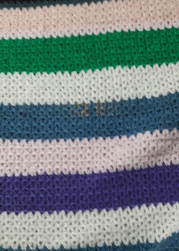 Çizgili Çok Renkli Battaniye - Görsel 2