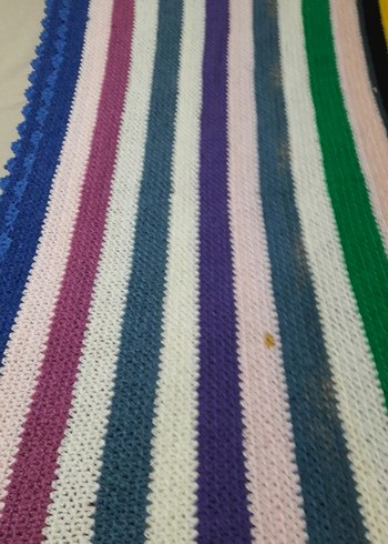 Çizgili Çok Renkli Battaniye - Görsel 7