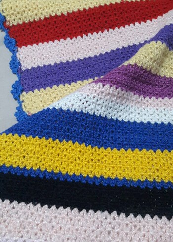 Çizgili Çok Renkli Battaniye - Görsel 6