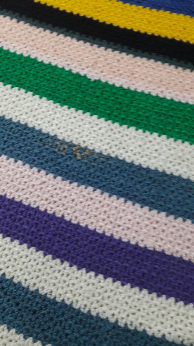 Çizgili Çok Renkli Battaniye - Görsel 3