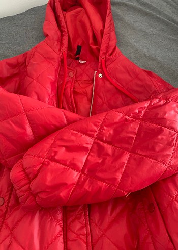 H&M kırmızı kısa mont - Görsel 4