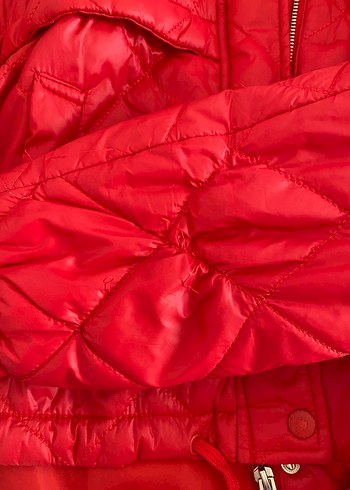 H&M kırmızı kısa mont - Görsel 6