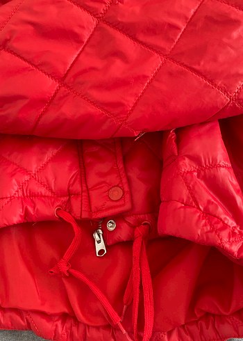 H&M kırmızı kısa mont - Görsel 5