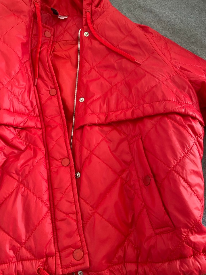 H&M kırmızı kısa mont - Görsel 2