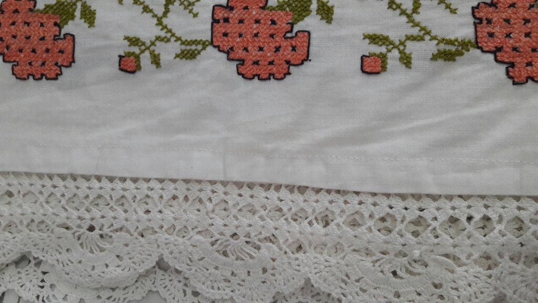 Nakışlı ve Dantelli yorgan agzi - Görsel 3