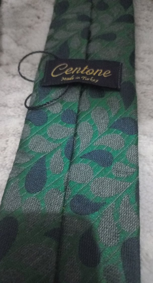 Centone Koyu Yeşil Vintage Kravat - Görsel 2