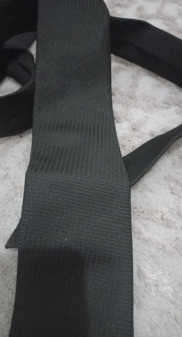 Klasik Siyah Erkek Kravat - Görsel 3