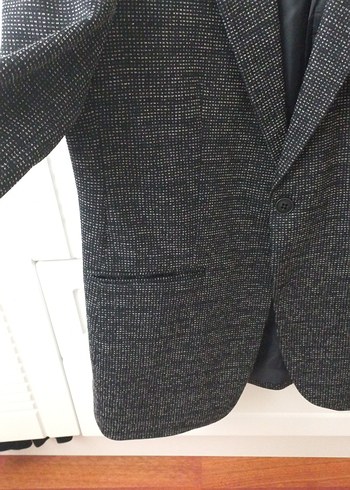 Gri Erkek Normal Kesim Düğmeli Takım Elbise Ceketi - Görsel 3