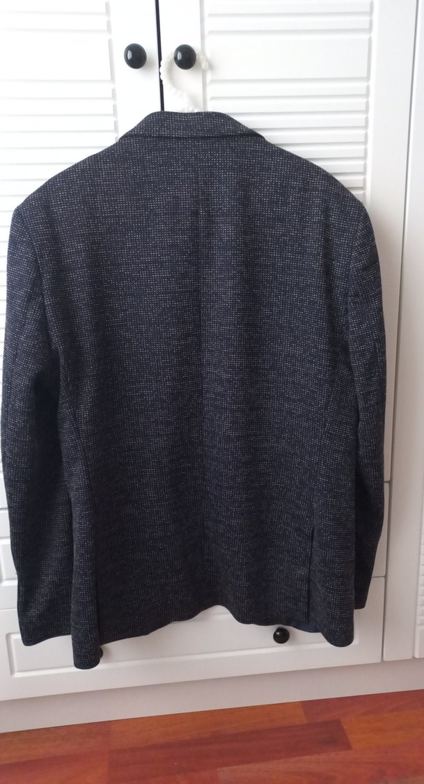 Gri Erkek Normal Kesim Düğmeli Takım Elbise Ceketi - Görsel 5