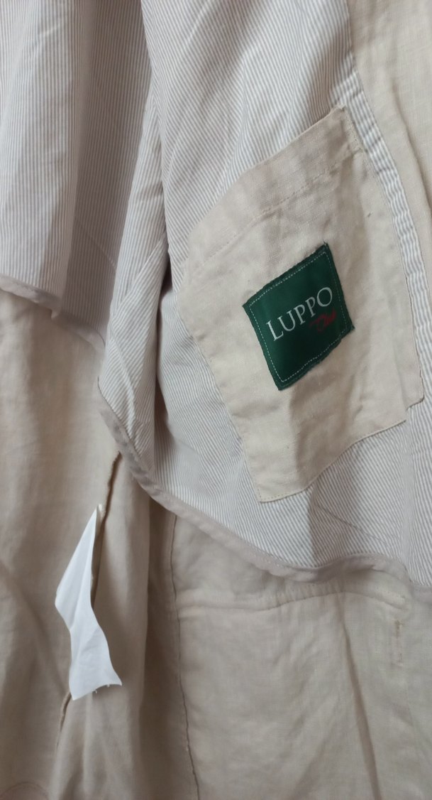 Bej erkek Keten Düğmeli trenckot - Görsel 5