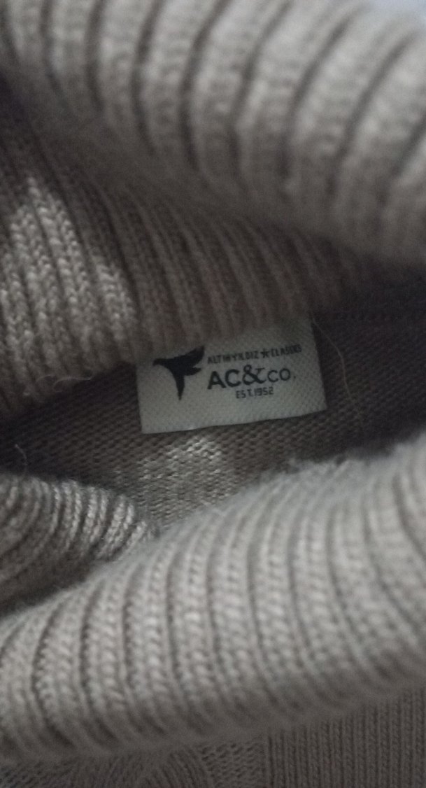 Bej Boğazlı Örgü erkek Kazak - Görsel 4