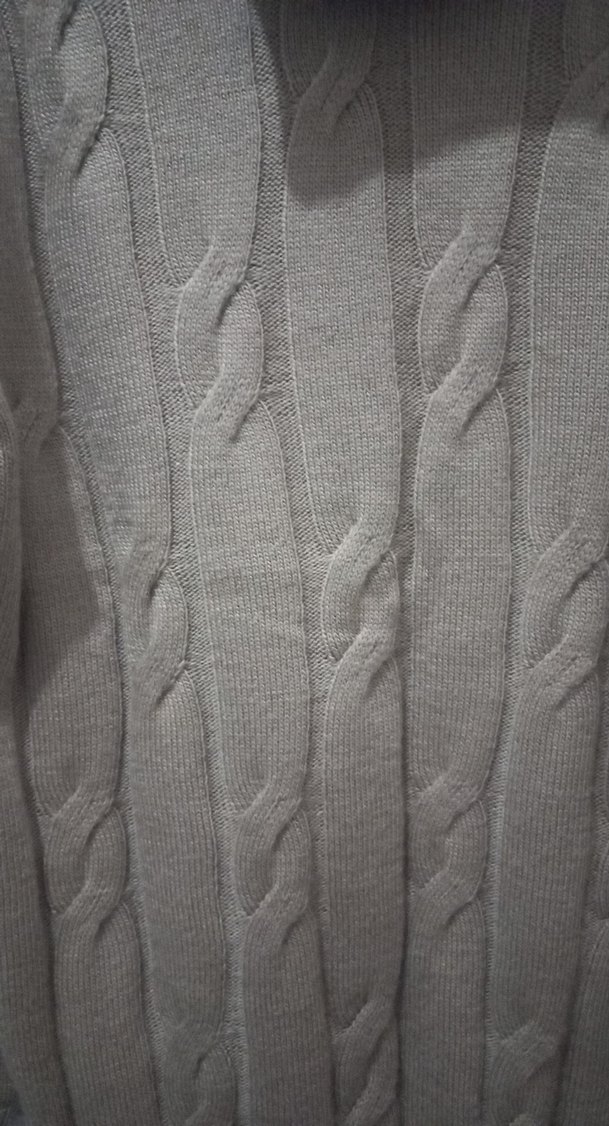 Bej Boğazlı Örgü erkek Kazak - Görsel 2