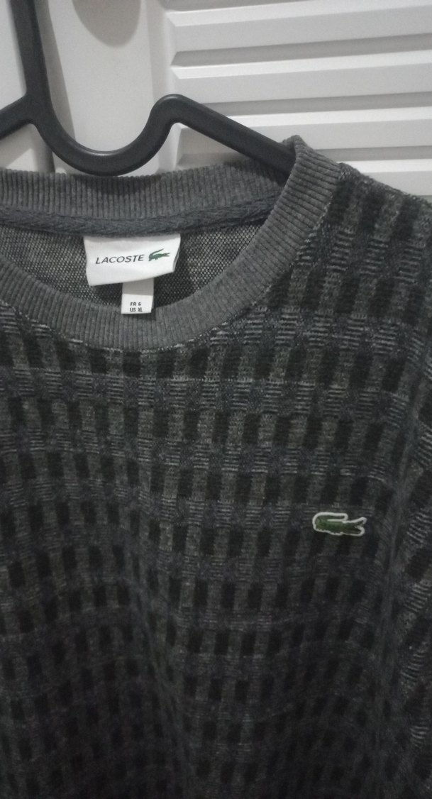 Gri Erkek Örgü Bisiklet Yaka Sweatshirt - Görsel 2