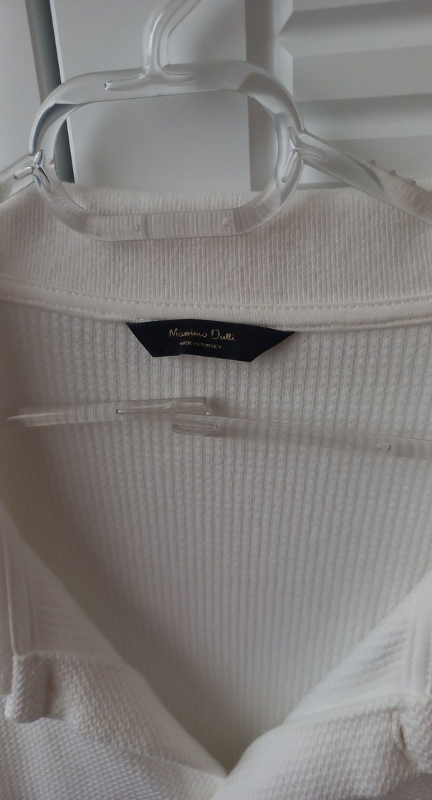 Erkek Beyaz Keten Düğmeli Kısa Kollu Gömlek - Görsel 2