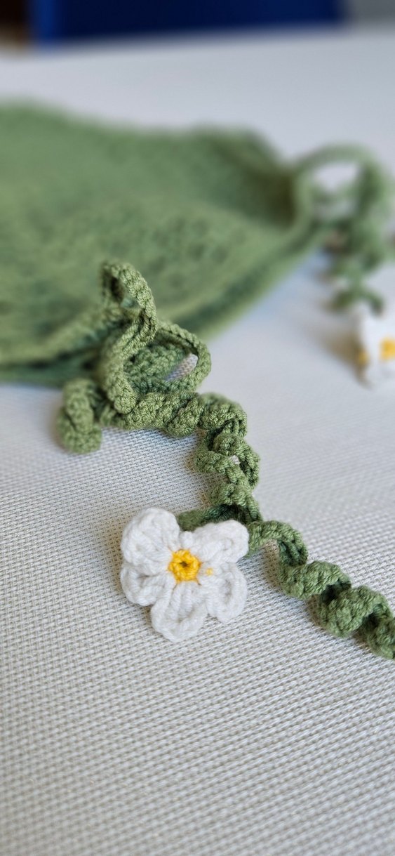 Yeşil Örgü Bebek Kız Elbise - Görsel 5