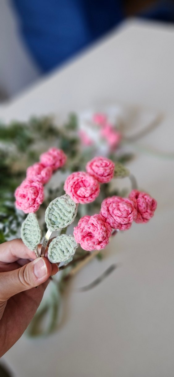 Pembe Güllü Taç Toka - Görsel 4