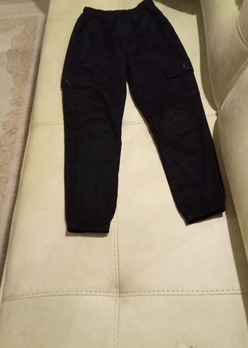 Zara Siyah Erkek Çocuk Rahat Kesim kargo pantolon