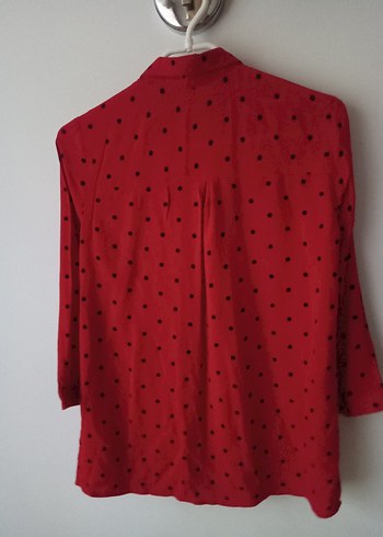 Kırmızı Puantiyeli Uzun Kollu Gömlek - Görsel 2