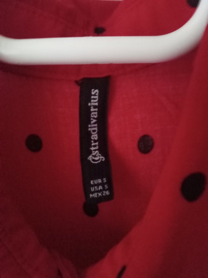 Kırmızı Puantiyeli Uzun Kollu Gömlek - Görsel 3