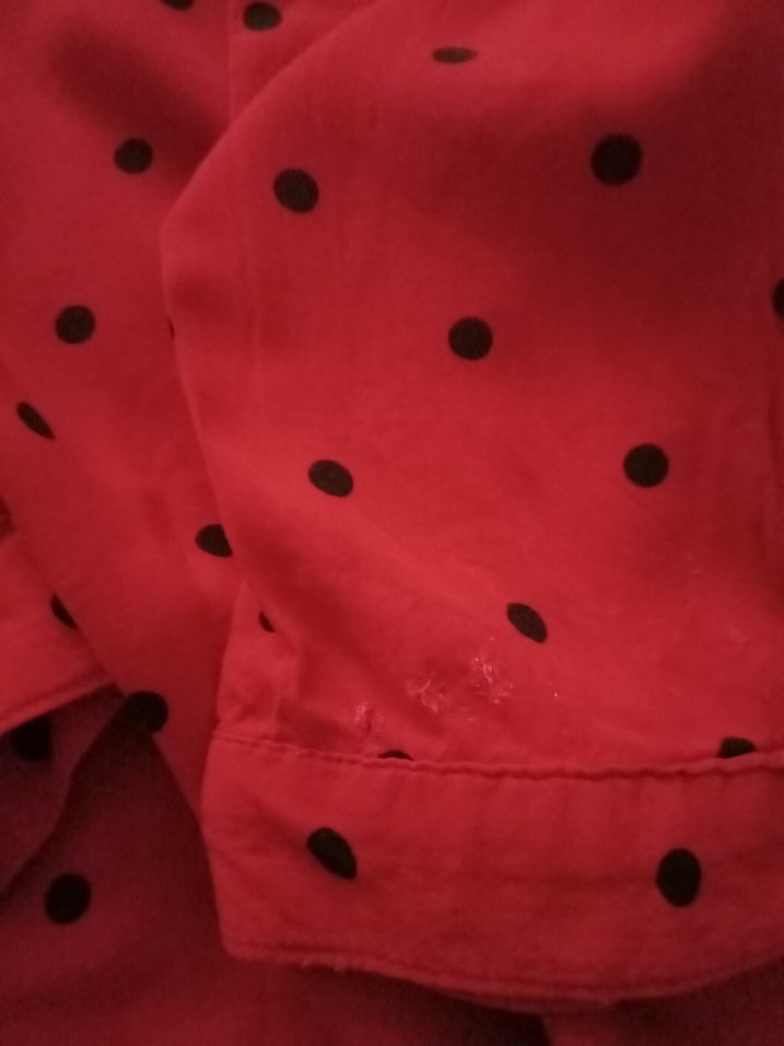 Kırmızı Puantiyeli Uzun Kollu Gömlek - Görsel 4