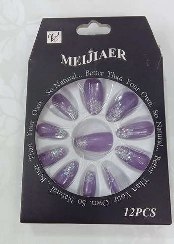 Renkli 12'li Takma Tırnak Seti MEIJIAER - Görsel 3