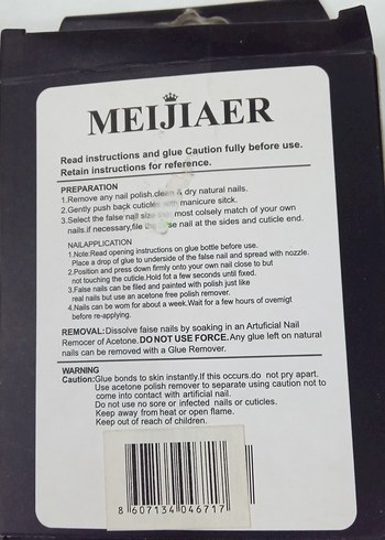 Renkli 12'li Takma Tırnak Seti MEIJIAER - Görsel 4