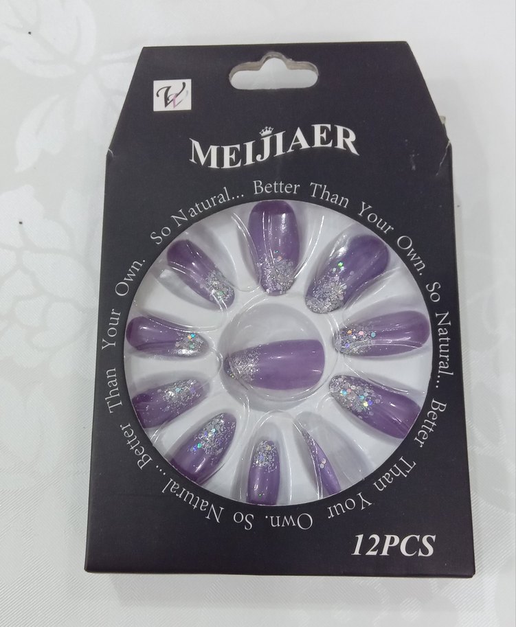 Renkli 12'li Takma Tırnak Seti MEIJIAER - Görsel 3