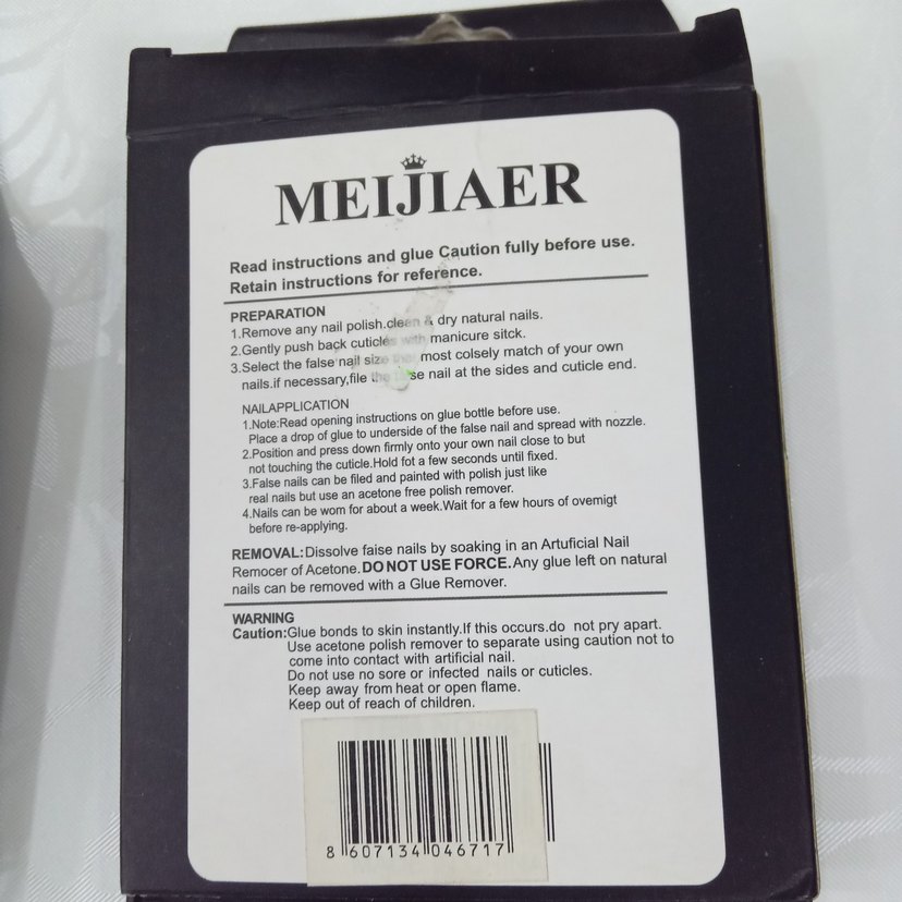 Renkli 12'li Takma Tırnak Seti MEIJIAER - Görsel 4