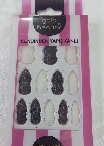 Gold Beauty Kendinden Yapışkanlı Tırnak Süsü - Görsel 3