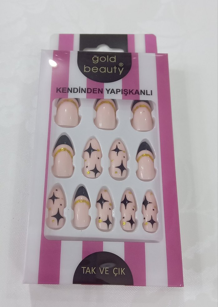 Gold Beauty Kendinden Yapışkanlı Tırnak Süsü - Görsel 2